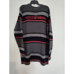 Rocawear Sweater Grey, Black and Red Size 4XL